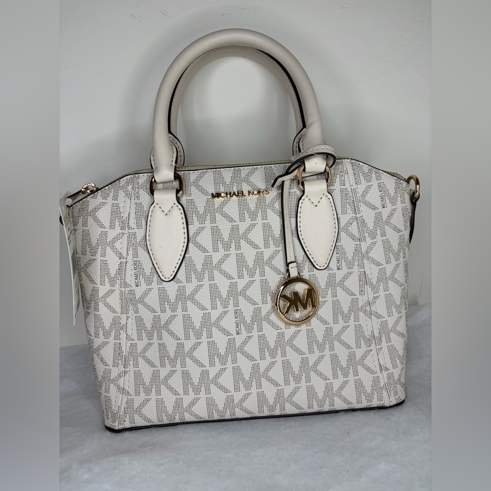 Michael Kors Sienna Small Satchel Light Cream Multi